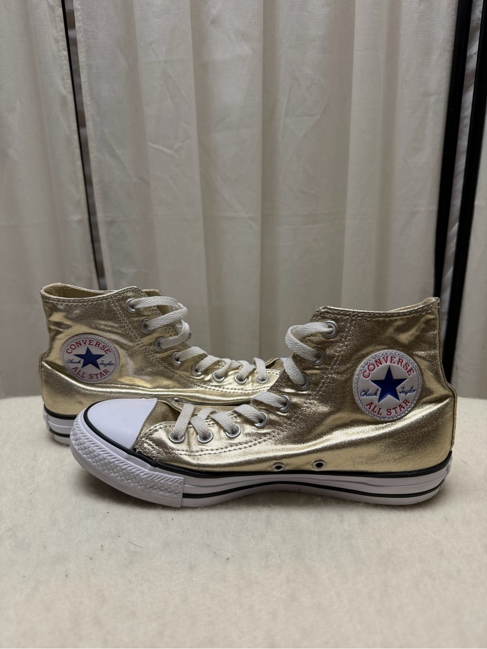 Converse All Star Metallic Gold High Top Sneakers